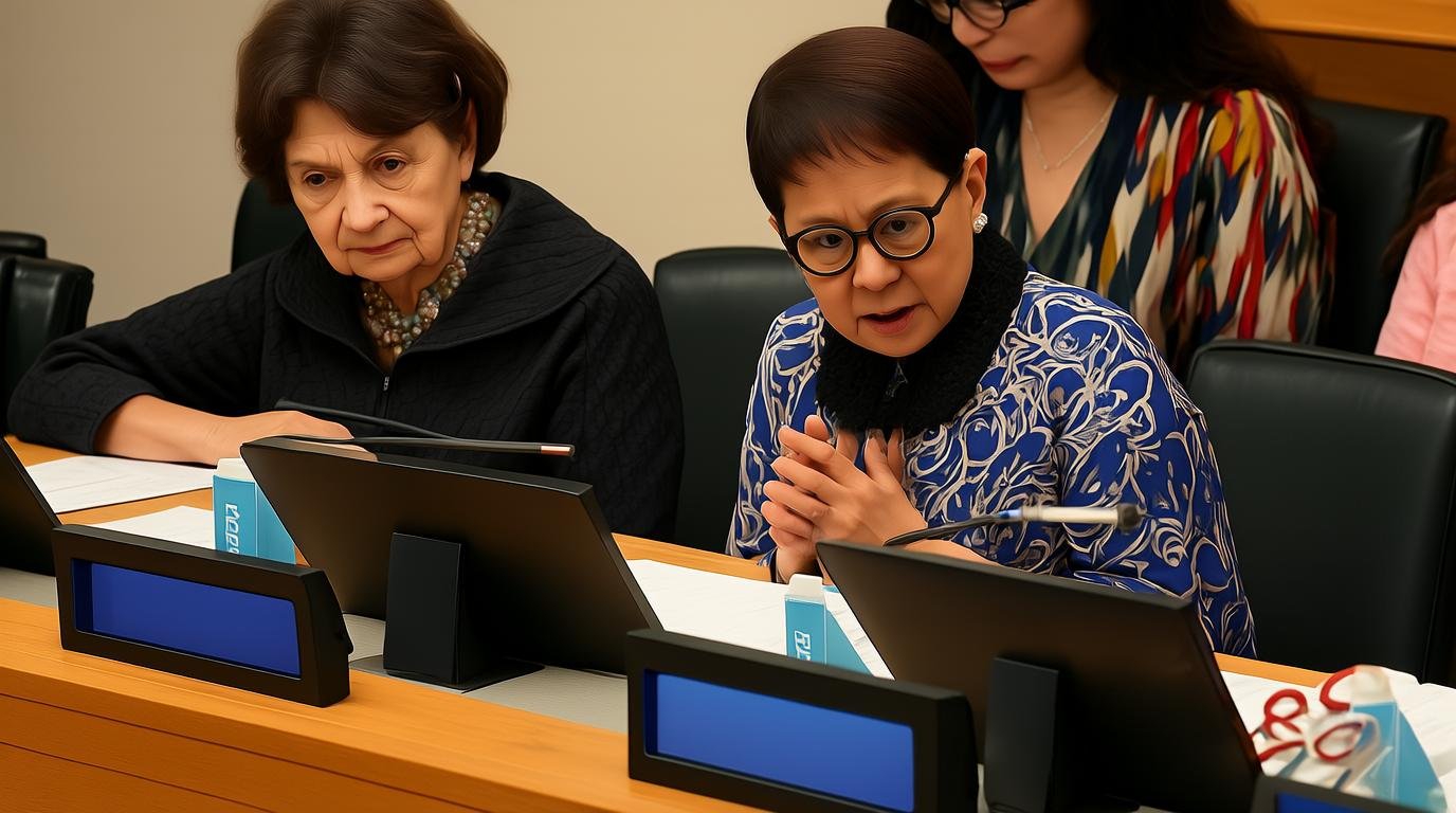 Menlu Retno Marsudi berdiplomasi tentang politik bertetangga baik.